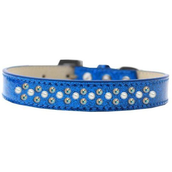 Unconditional Love Sprinkles Ice Cream Pearl & AB Crystals Dog CollarBlue Size 14 UN812385